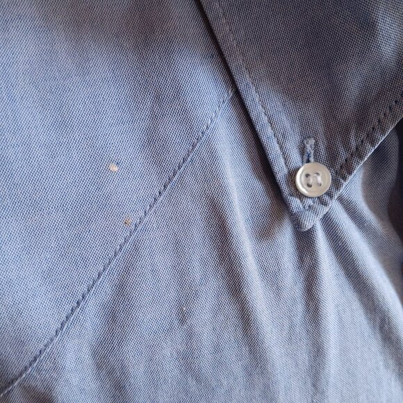 Vintage 1990's Western Shirt Medium Chambray Button Down by Justin - Picture 4 of 8